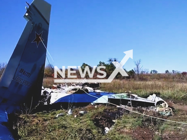 Picture shows the remains of the downed Russian fighter jet in Ukraine in undated footage.
According to the Ukrainian Military authorities Russia has lost 271 military planes during the war in Ukraine.
Note: This picture is a screenshot from the video. @DefenceU/Newsflash)