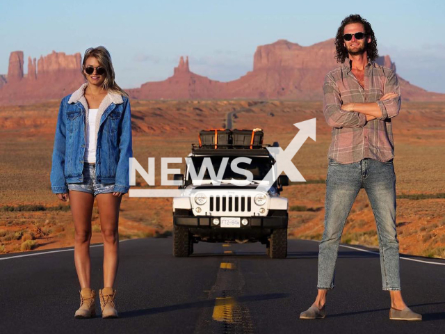 Bridget Thackwray and Topher Richwhite pose in an undated photo. The Kiwi couple, known for traversing the globe in a Jeep as part of their Expedition Earth brand, has reportedly been missing for three months and is believed to be arrested in Iran. Note: Picture is private (@expeditionearth/Newsflash)