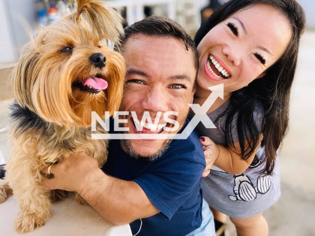 Paulo Gabriel da Silva Barros and Katyucia Barros, smallest couple in the world, poses in an undated photo. They show  the challenges they face from  Dwarfism on their social media. Note: Private photo.  (@paulinhogigante/Newsflash)