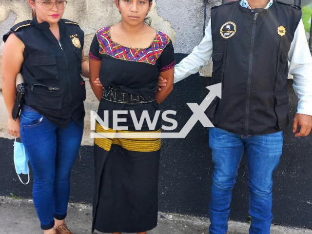 Maria del Carmen Chay, 20, (middle) poses in undated photo. The woman from the city of Huehuetenango in Guatemala allegedly killed her husband Francisco Ventura Tino after he burnt her child with boiling water. Note: Private photo. (Newsflash)