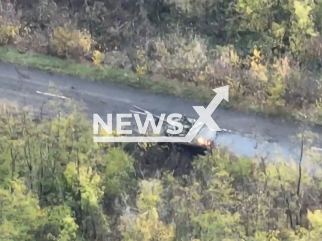 Russian tank burns after it was attacked by the fighters from the 30th separate mechanized brigade in the Bakhmut direction in Ukraine in undated footage.
The 30th separate mechanized brigade named after Prince Konstantin Ostrozky is a formation of mechanized troops as part of the Ground Forces of the Armed Forces of Ukraine.
Note: This picture is a screenshot from the video. (@30brigade/Newsflash)