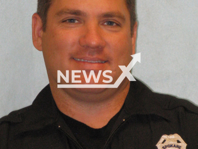 Spokane police Officer Jeff McCollough, poses in photo from 2009. He died in golf cart crash Bonner County, Idaho, USA in July 2022. Note: Licensed content. (Spokane Police Department/Newsflash)