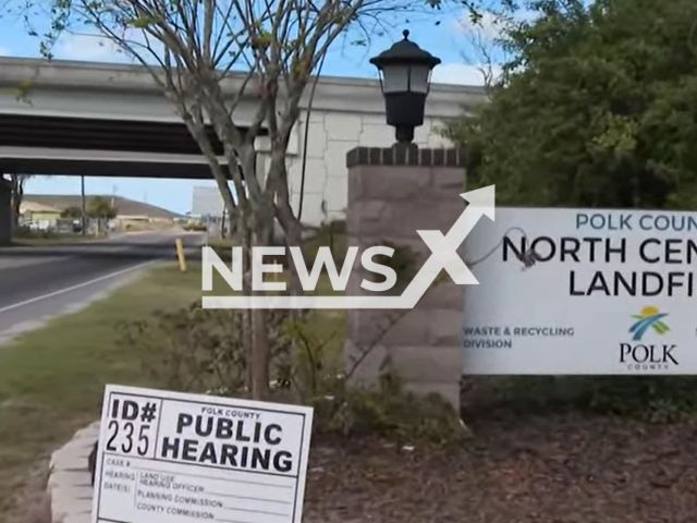 Polk County North Central Landfill, Florida, where the 43-year-old worker Aaron Henderson has been crushed to death by a bulldozer on 4th March 2022. Note: This photo is a screenshot of a video. (Newsflash)