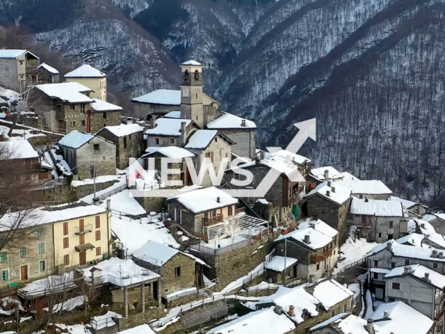 Image shows the Italian village of Monteviasco, undated photo. Residents asked their village to be annexed to Switzerland after cable car that connects them to the rest of the world has remained broken since 2018. Note: Photo is a screenshot from a video. (Newsflash)