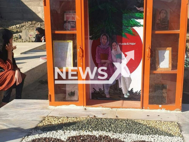 Photo shows the library built on the graves of Marzia Mohammadi and Hajar Mohammadi, undated photo. They were best friends and cousins who died in a suicide bombing at a school in Kabul, Afghanistan, Friday, Sept. 30, 2022. Note: Picture is private (Newsflash)