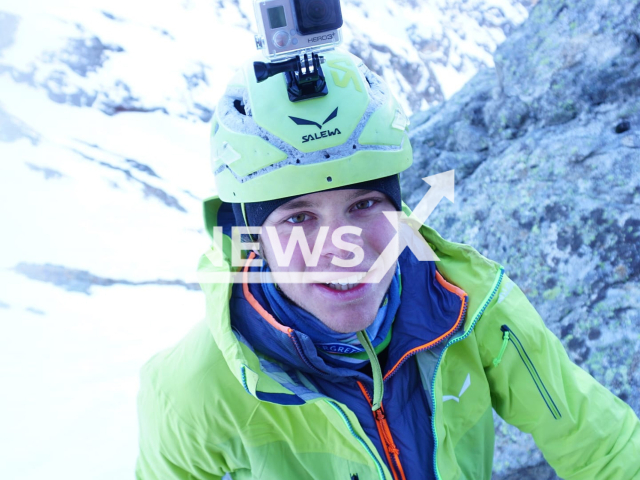 Jonas Hainz poses in an undated photo. Hainz, a Tyrolean climber, has died after suffering a fall of more than a hundred metres on Monte Magro, South Tyrol, Italy. Note: Picture is private (@jonas.hainz.14/Newsflash)