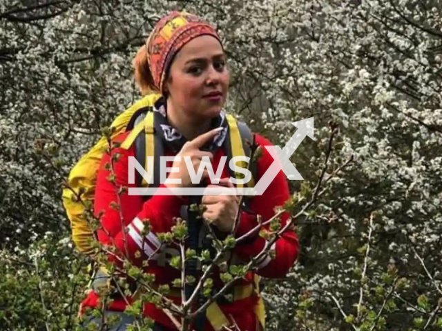 Ghazaleh Chelavi poses in an undated photo. She was allegedly killed by a direct shot to her forehead by army agents in Amol, Iran. Note: Picture is private (Newsflash)