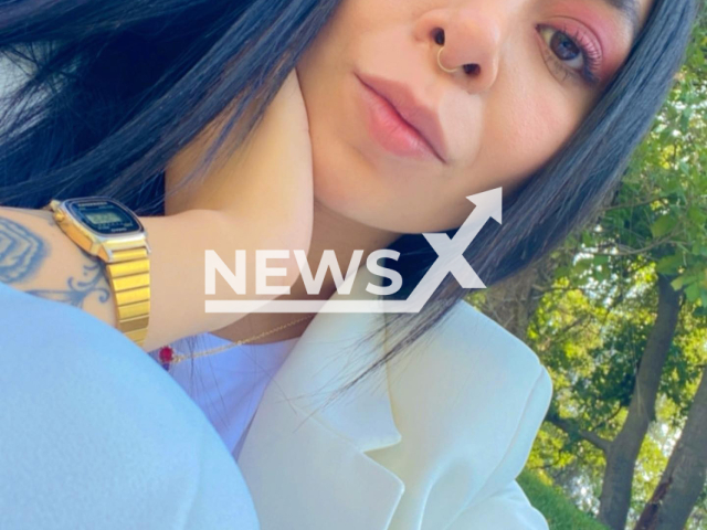 Lidia Gabriela Gómez, 23, poses in undated photo. She threw herself from a moving taxi in Mexico City, Mexico. Note: Private photo. (@gabriela.gomez99/Newsflash)