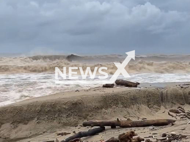 Picture shows the aftermath of a hurricane, in Sayulita, Mexico, on Sunday, Oct. 23, 2022. According to Chel Rogerson, 44, many locals were displaced from their homes. Note: Picture is screenshot from a video (@ChelRogerson/Newsflash).