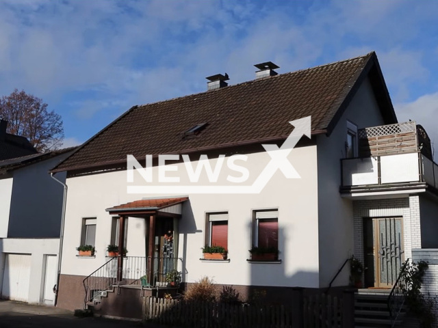 Image shows the house where the eight-year-old child was imprisoned, undated photo. She was kept locked in her grandparent's house by her mother Rosemarie G., 47, for seven years in the town of Attendorn, in North Rhine-Westphalia, Germany. Note: Photo is a screenshot from a video. (Newsflash)