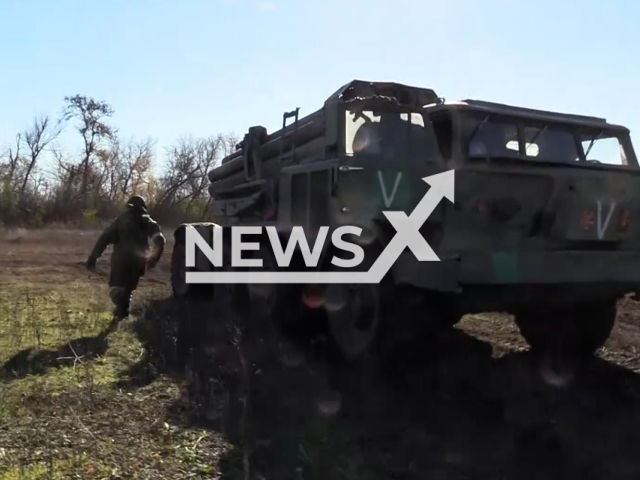 Russian MLRS "Hurricane" deploys to the firring position in Ukraine in undated footage. Russian 9K57 "Uragan" is a Soviet multiple launch rocket system (MLRS) caliber 220 millimeters.
Note: Picture is a screenshot from a video (Ministry of Defense of Russia/Newsflash)