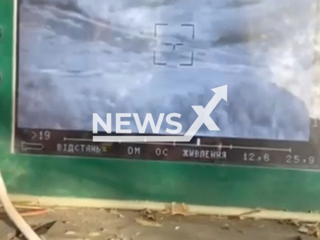 Picture shows screen of Ukrainian Stugna-P with target on it near Bakhmut, Donetsk region, Ukraine in undated photo. Fighters of the 30th brigade shot at Russian manpower with Stugna-P anti-tank missile system. Note: Picture is a screenshot from a video (@30brigade/Newsflash)