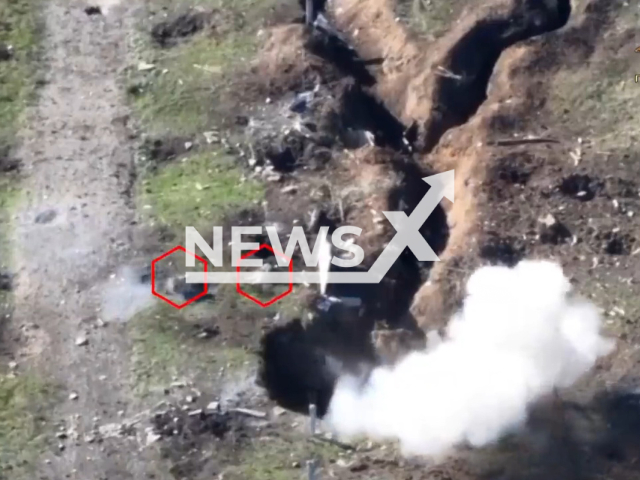 DPR  fighters come closer to dugout with Ukrainian soldiers on the territory of the Donetsk airport, Ukraine in undated photo. Battalions and brigades of the People's Militia of the DPR took Ukrainian strongholds behind the runway of the Donetsk airport. Note: Picture is a screenshot from a video (@nm_dnr/Newsflash)