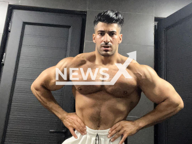 Erfan Nazari poses in an undated photo. Erfan Nazari, one of Iran's bodybuilding champions, was allegedly killed by police in Iran. Note: Picture is private (@_erfan__________/CEN)