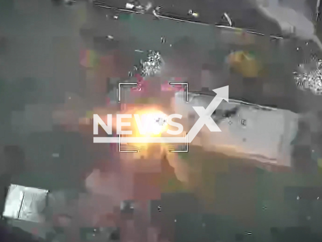 Russian unmanned aerial vehicle hits Ukrainian tank in Ukraine in undated footage.
The footage was published by the Russian MoD on Tuesday, Nov. 8. 2022.
Note: Picture is a screenshot from a video (@mod_russia/Newsflash)