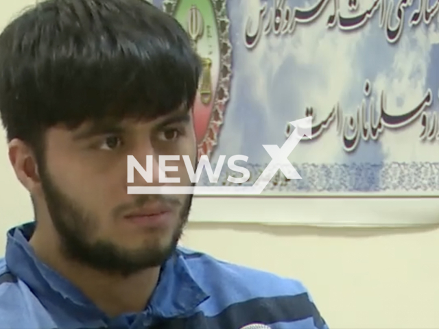 Photo shows Mahan Sadrat in court in Tehran, Iran, undated photo. Mahan Sadrat was sentenced to death disrupting the social order. Note: Picture is a screenshot from a video (Newsflash)