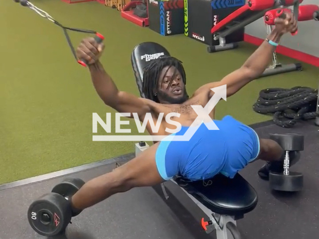 Professional contortionist, Oyindamola Kolawole, better known as Dflex, displays his skills while working out in undated footage. Dflex's impressive flexibility is a result of years of practice and experience. Note: Picture is a screenshot from a video (@officialdflex/Newsflash)