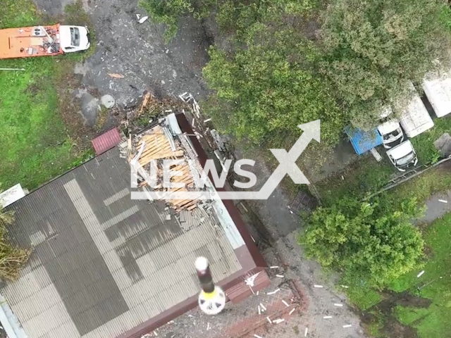 Ukrainian drone drops bomb on Russian soldiers in Ukraine in undated footage.
The footage was released by the Ground forces of the Armed Forces of Ukraine on Monday, Nov. 14. 2022.
Note: Picture is a screenshot from a video (@UkrainianLandForces/Newsflash)