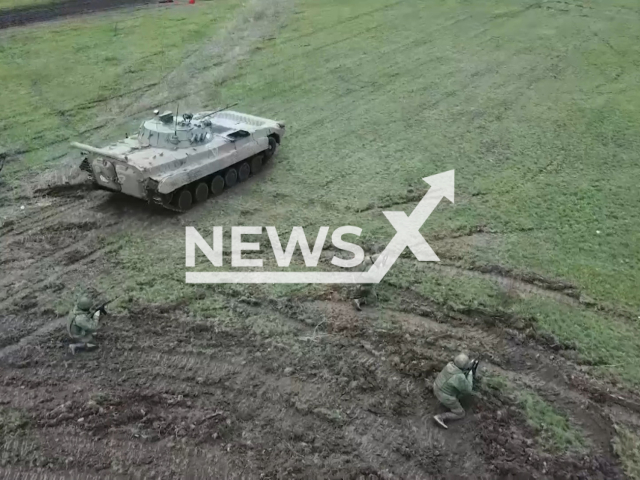 Mobilized motorized riflemen conduct exercise in the rear zone of a special military operation in Ukraine in undated footage.
The footage was released by the Russian MoD on Tuesday, Nov. 15, 2022. 
Note: Picture is a screenshot from a video (@mod_russia/Newsflash)