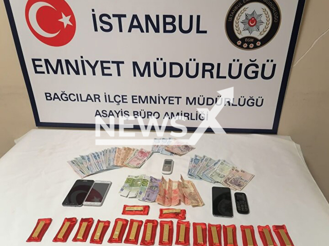 The lighters in the form of gold bars, were sold by two suspects as real gold bars to defraud 12 people in Istanbul, Turkey. Note: Private picture (Newsflash)