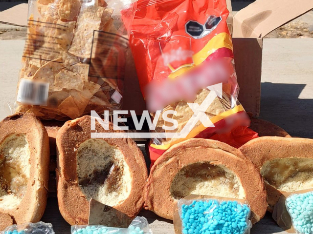 Image shows the drugs baked into bread rolls, undated photo. Over 2,000 fentanyl pills were seized by authorities from the National Guard in the state of Sinaloa, Mexico on Tuesday, Nov. 15, 2022. Note: Licensed content. (Guardia Nacional/Newsflash)