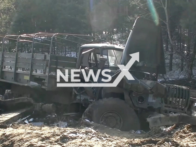 The destroyed equipment of the Armed Forces of Ukraine. Note: This picture is a screenshot from the video(Ministry of Defense of Russia/Newsflash).