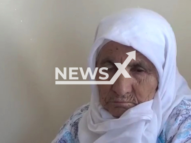 Gebos Temtek, 98, (pictured) a woman who lives in Gaziantep, Turkey, whose real age is claimed to be 118, has the rare title of great-great-great-grandmother. Note: Picture is a screenshot from a video (Newsflash)