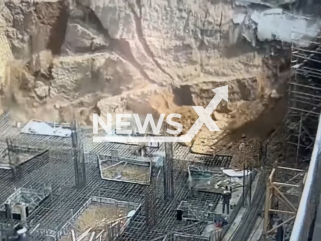 Wall falls on the building workers in Tehran, Iran. Note: Photo is a screenshot from a video(Newsflash).