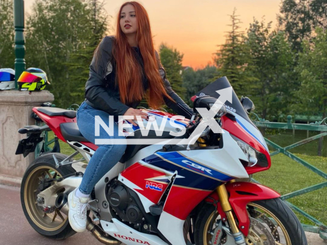 Asli Ece Ersoy, 22, poses in undated photo. She spent 20 days in  intensive care  after she  crashed into a vehicle with her motorcycle, in Eskisehir, Turkey, on Oct. 1, 2022.  
Note: Private photo.  (@aslieceersoy/Newsflash)