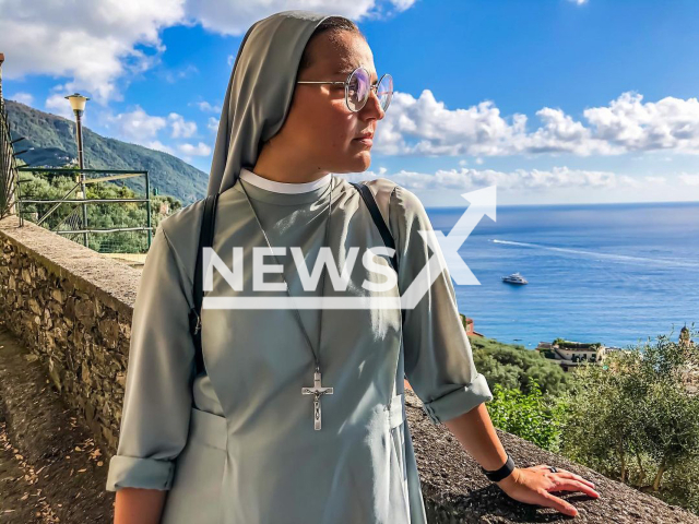 Cristina Scuccia, poses in undated photo. The then nun sister Cristina won the Italian version of the television contest The Voice in 2014, is no longer a nun, she is a waitress living in Spain.   
Note: Private photo.  (@sistercristinaofficial/Newsflash)