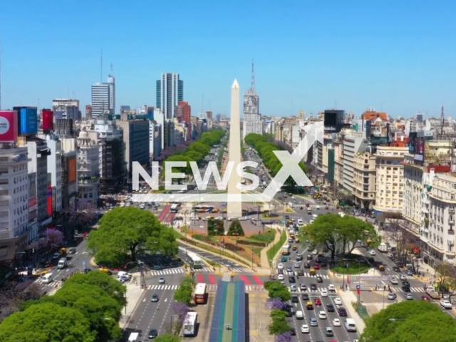 Image shows the city of Buenos Aires, Argentina, undated photo. A 22-year-old woman was kidnapped from Bolivia seven years ago and enslaved in a textile workshop in the city of Villa Madero, Buenos Aires Province. Note: Photo is a screenshot from a video. (Newsflash)