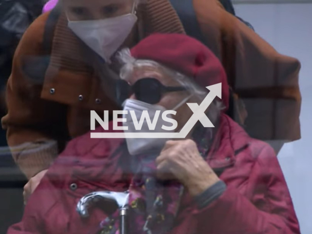 The former concentration camp secretary Irmgard Furchner in the Itzehoe regional court. Note: Photo is a screengrab from a video(Newsflash).