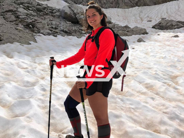 Mariacristina Masocco, 26, poses in undated photo.  She  was hiking with three friends   from Punta del Comedon towards Passo del Comedon when she slipped and fell into the ravine, in Belluno, Italy, on Sunday, Nov. 20, 2022.   
Note: Private photo.  (Newsflash)