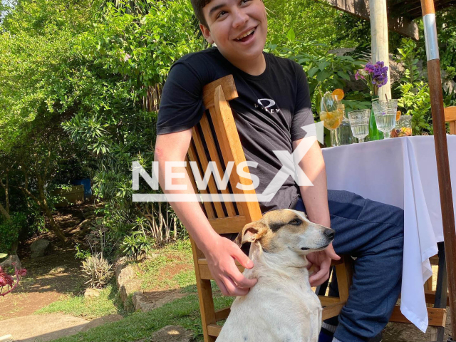 Otavio Henrique, 14, poses in undated photo. He died doing an  internet challenge to withstand hanging for 20 seconds, in Brazil, on Thursday Nov. 17, 2022.
Note: Private photo.  (@camilaantonieta/Newsflash)