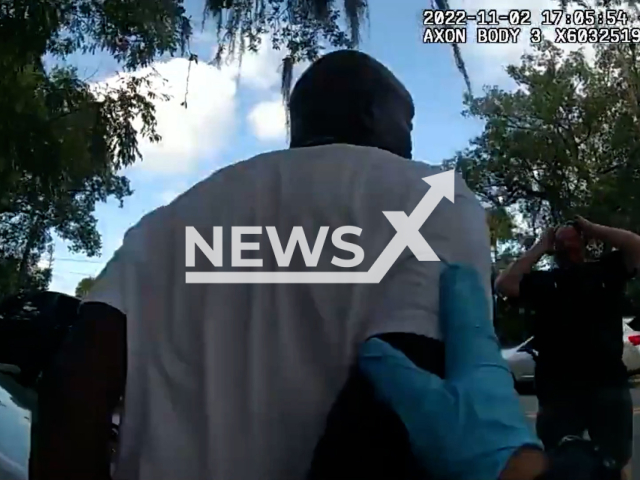 Police officers arrest a suspect in Volusia County, Florida, USA, undated. This arrest was part of the series of arrests that the Volusia Sherif department did in making the local community a safer place for everyone. Note: Picture is screenshot from a video. (Volusia Sheriff's Office/Newsflash)