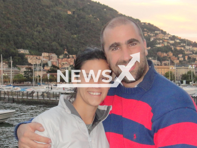 Ines Gomila poses with her husband, Sebastian Queiroz, in an undated photo. Ines Gomila reportedly died after being swept away by a wave on the Amalfi Coast in Italy, Wednesday, Nov. 23, 2022. Note: Picture is private (@ines.gomila/Newsflash)