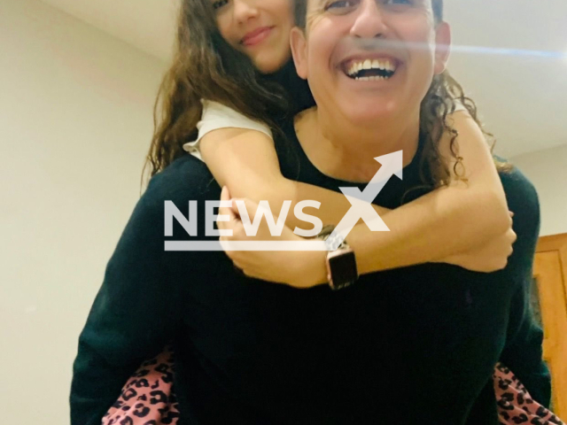 Jose Manuel Lopez and his daughter Kira, the 15-year-old girl who had killed herself allegedly because of bullying on 19th May 2021 in Barcelona. Note: A private photo. (@JMporKiraLopez/Newsflash)