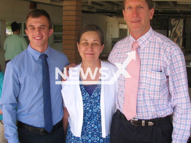 Connie Denio (middle), poses in undated photo. Her husband Karlan Denio, 62, was charged for murdering, dismembering, and disemboweling her in the city of Albuquerque, New Mexico, USA on Thursday, Nov. 24, 2022. Note: Private photo. (Newsflash)