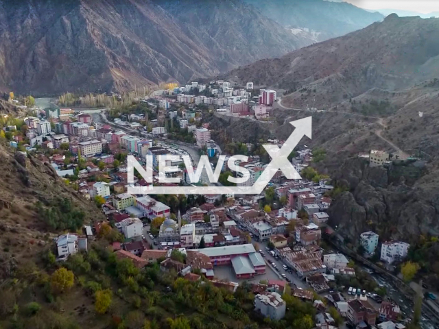 The town of Yusufeli, which will be underwater after the completion of Yusufeli Dam, an arch dam under construction on the Coruh River near Yusufeli in Artvin Province within the eastern Black Sea region of Turkey. Note: Picture is a screenshot from a video (Newsflash)