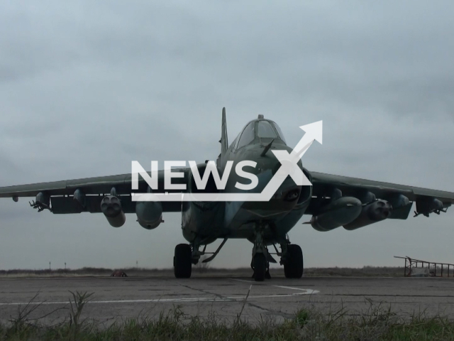 Russian Su-25 attack aircraft takes off on a combat mission in Ukraine in undated footage.
According to the Russian MoD in the attacks were destroyed camouflaged firing points, manpower and armored vehicles of the enemy.
Note: Photo is a screenshot from a video. (Ministry of Defense of Russia/Newsflash).