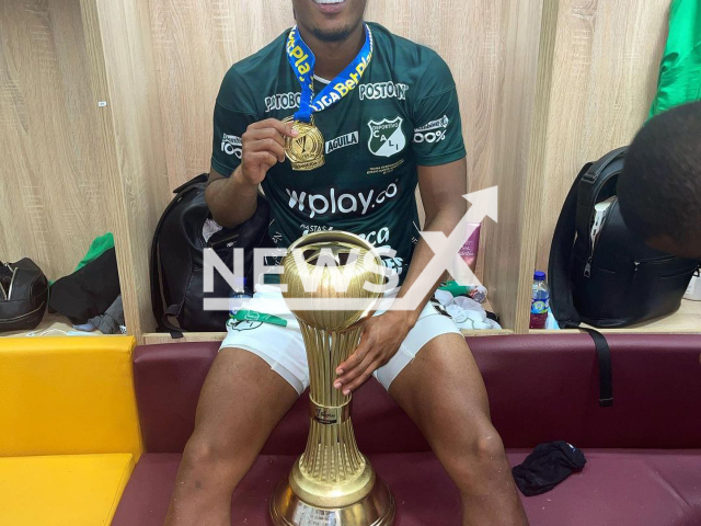 Colombian midfielder Andres Balanta, 22, poses in undated photo.   He died after collapsing in training for Atletico Tucuman, in San Miguel de Tucuman, Argentina, on Tuesday, Nov. 29, 2022.  
Note: Private photo.  (@andresbalanta2/Newsflash)