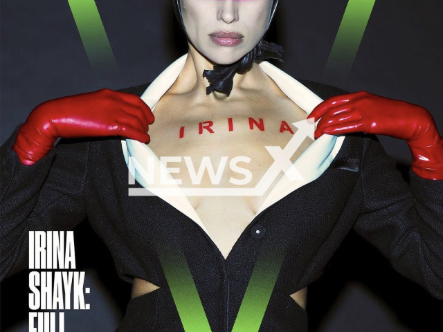 Photo shows Irina Shayk on the cover of V Magazine, undated photo. Irina Shayk is a Russian model and television personality. Note: Picture is a screenshot from a post (@irinashayk/Newsflash)