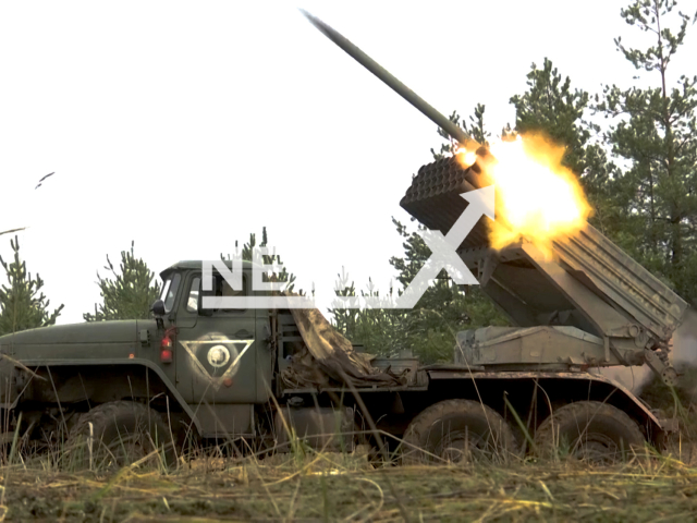 Russian MLRS "Grad" fire rockets on the Ukrainian military positions in Ukraine in undated footage.
The footage was released by the Russian MoD on Wednesday, Nov. 30, 2022.
Note: Photo is a screenshot from a video. (Ministry of Defense of Russia/Newsflash).