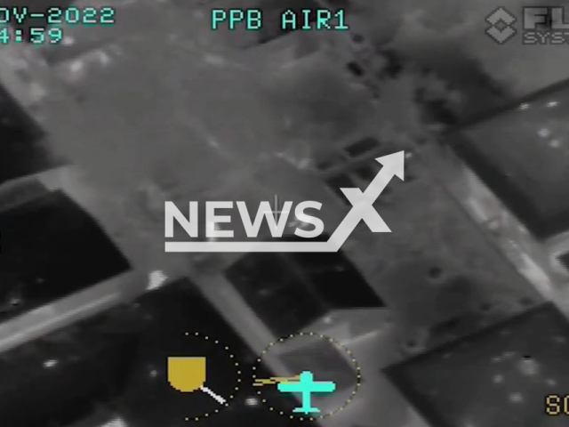 Police helicopter assists in the capture of three juveniles who were committing burglaries in Portland,  Oregon, USA on Monday, Nov. 21, 2022. The juveniles are facing multiple charges of theft, and have been booked into the Donald E. Long Juvenile Detention Home. Note: Picture is a screenshot from the video. (Portland Police/Newsflash)