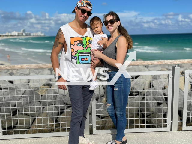 Brittany Springmyer poses with her ex-partner, Jose Aranibar-Camacho, 41, in an undated photo. She was reportedly injured by her ex-partner in East Drive on Harbor Island, Miami, Florida, U. S., Monday, Nov. 28, 2022. Note: Picture is private (@brittany.springmyer/Newsflash)