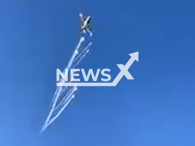 Su-25 attack aircraft of the Ukrainian Air Force shoot rockets during its combat task in the Donetsk direction, Ukraine. The footage was obtained from the Air Force Command of UA Armed Forces on Monday, Dec. 5, 2022.Note: Picture is screenshot from a video (@kpszsu/Newsflash).