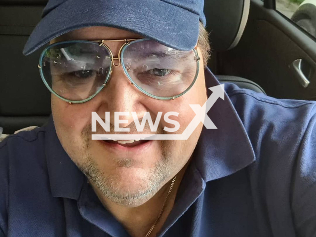 TV entertainer Andreas Ellermann, 56, poses in undated photo. He suffered a heart attack when he went to collect his lottery prize in the city of Hamburg, in Germany, on Tuesday, Nov. 29, 2022. Note: Private photo. (@andreasellermann/Newsflash)