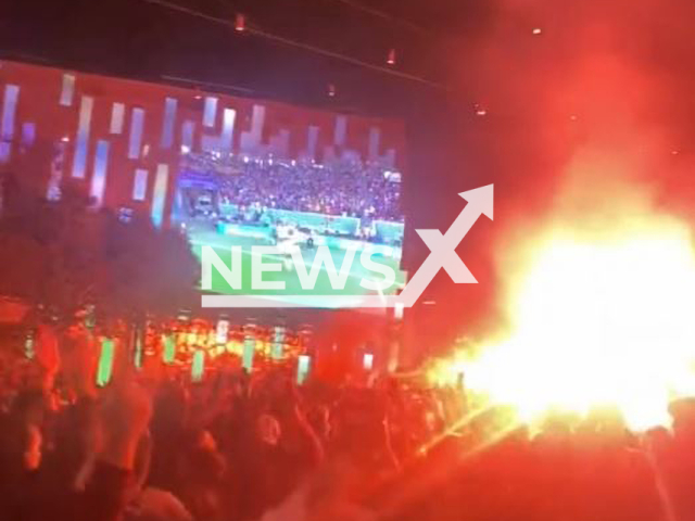 Australian fans celebrate their victory against Denmark in the World Cup, in Melbourne, Australia, on Wednesday, Nov. 30, 2022. The last time Australia reached the Round of 16 in the World Cup was in 2006. Note: Picture is screenshot from a video (@Byroncooke/Newsflash).