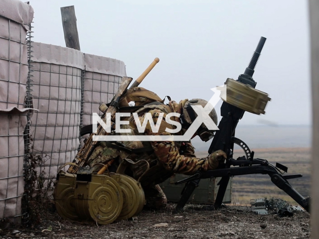 Solider from the Russian special forces fire during the exercise in the occupied parts of Ukraine in undated footage.
The footage was released by the Russian MoD on Thursday, Dec. 8, 2022. Note: This picture is a screenshot from the video. (Ministry of Defense of Russia/Newsflash)