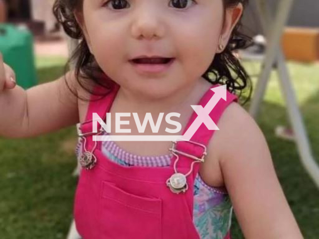 Allegra Renna Benigno, 20-months-old, poses in undated photo. She walked by herself to the pool,   as her parents were performance of the Argentine National Team in the World Cup in Qatar, in Rawson, Argentina, on Saturday, Nov. 26, 2022.
Note: Private photo.  (Newsflash)